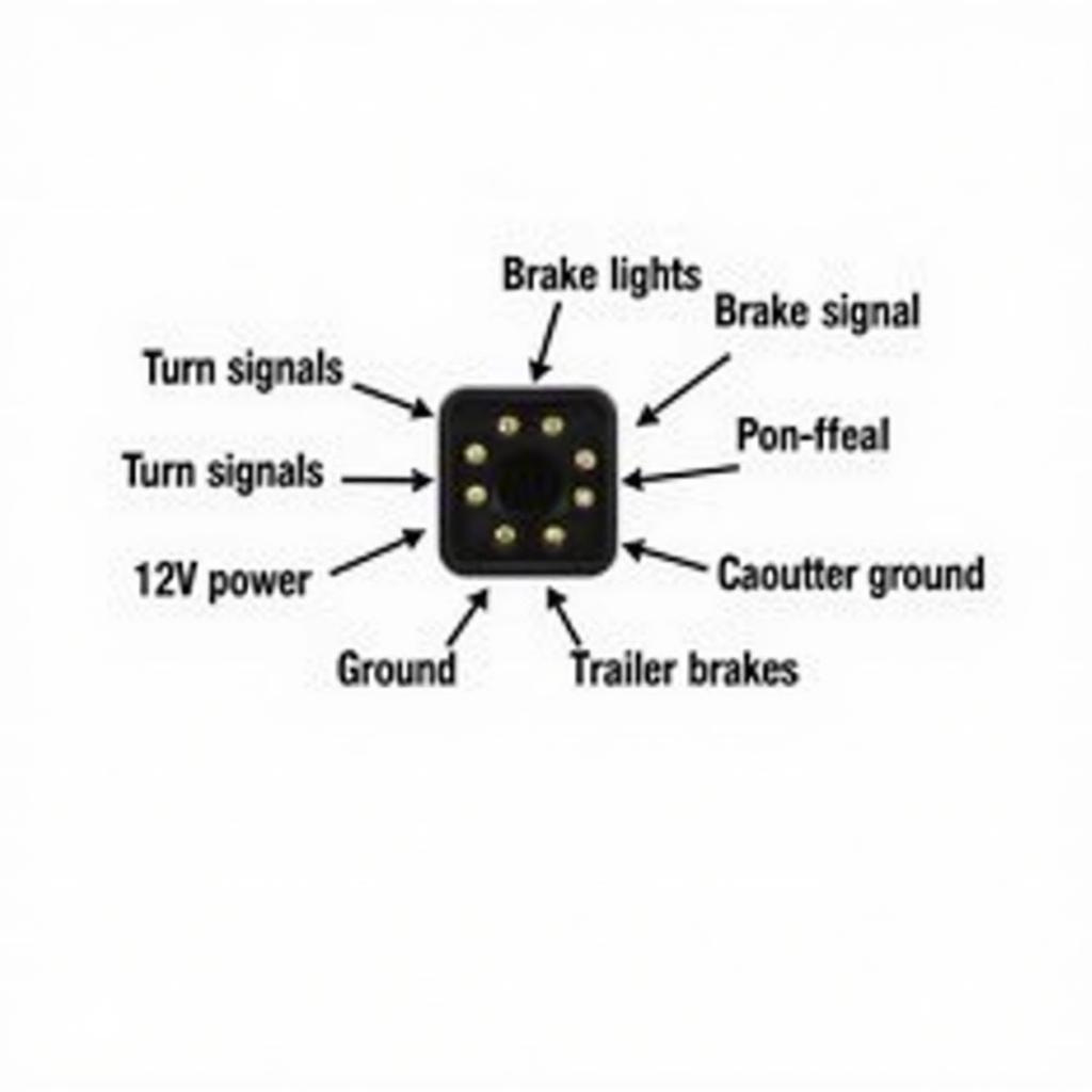 7-way trailer connector wiring diagram showing each pin's function