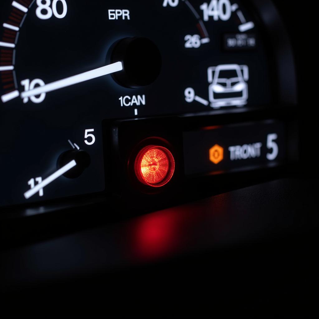 Volvo Truck Dashboard Displaying Collision Warning