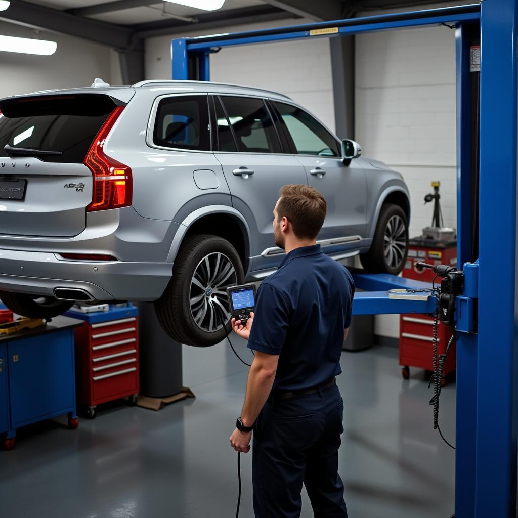 Volvo XC90 Undergoing Diagnostics