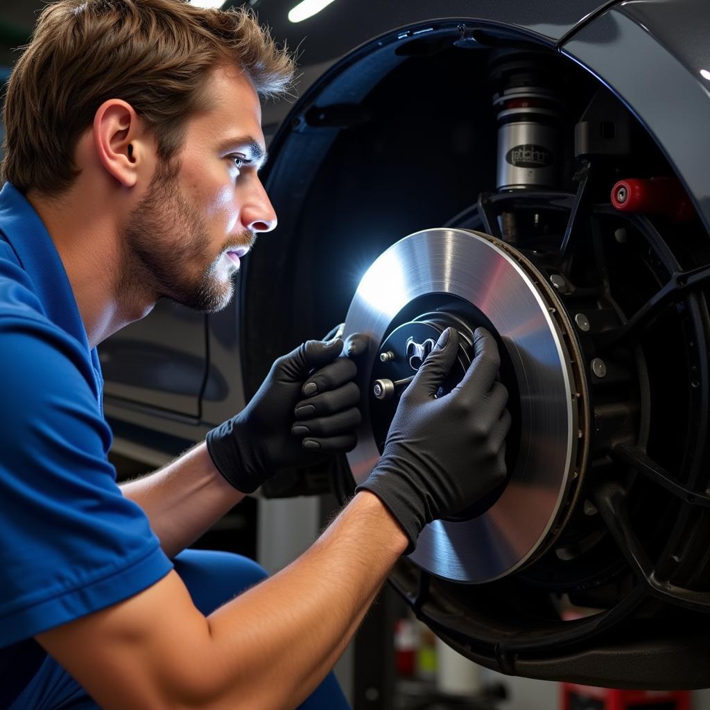 VW Golf Mk5 Brake Pad Sensor Inspection