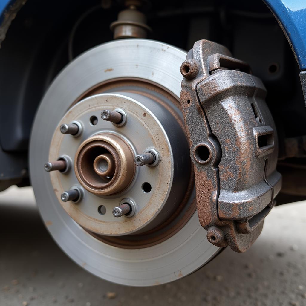 Worn Brake Pads on a 2002 VW Jetta