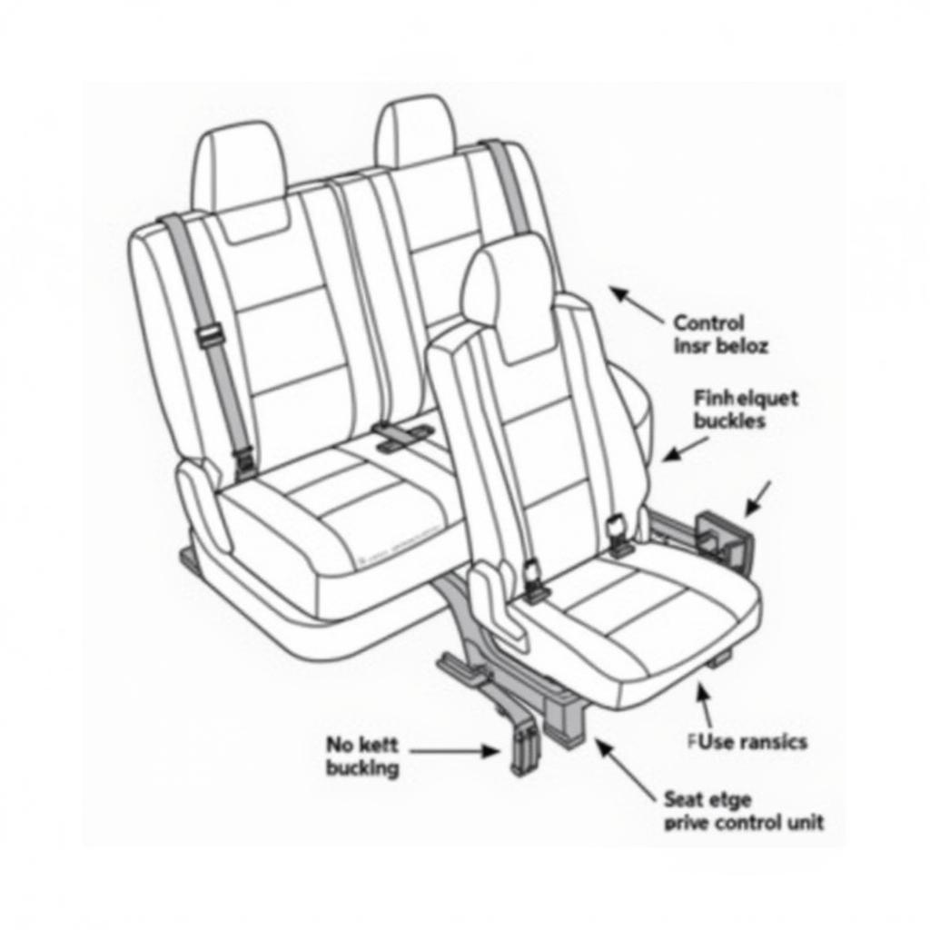 VW Passat Seat Belt System Components