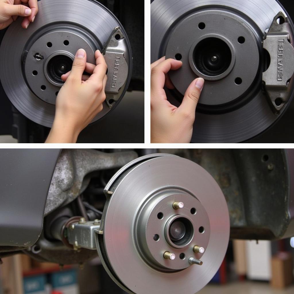 Inspecting Brake Pads on a Mercedes W211