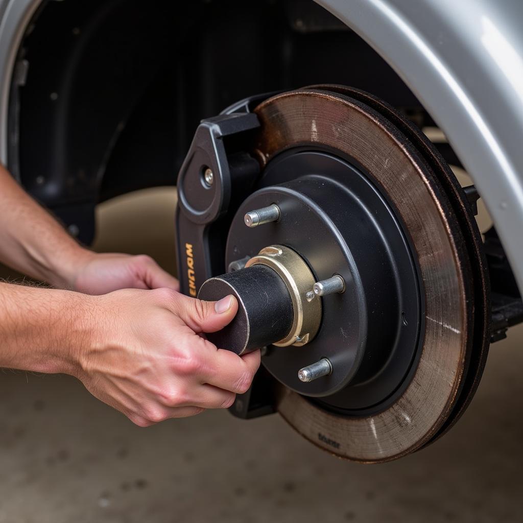 Installing the new Warner brake magnet 