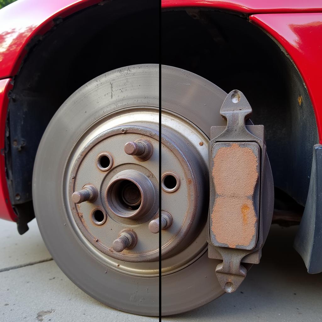 Worn Brake Pads on a 2003 Chevy Malibu