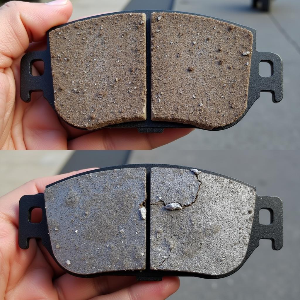 Worn Brake Pads on a 2004 Prius