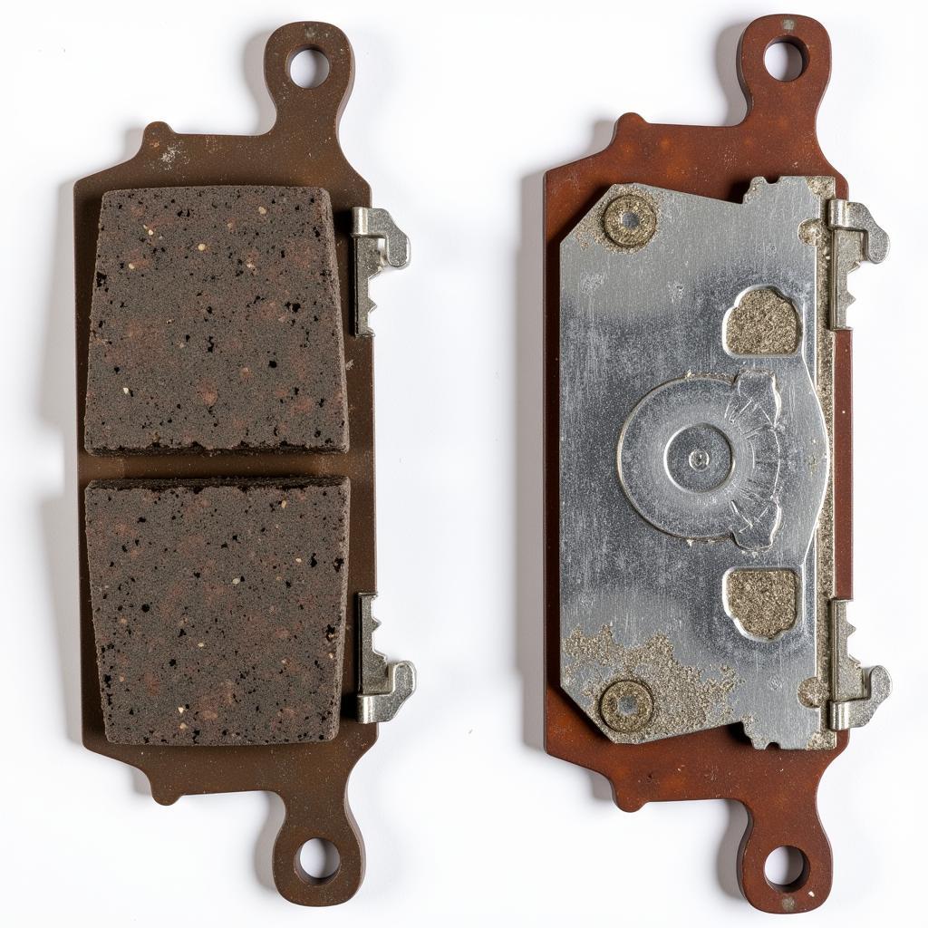 Worn out brake pads comparison