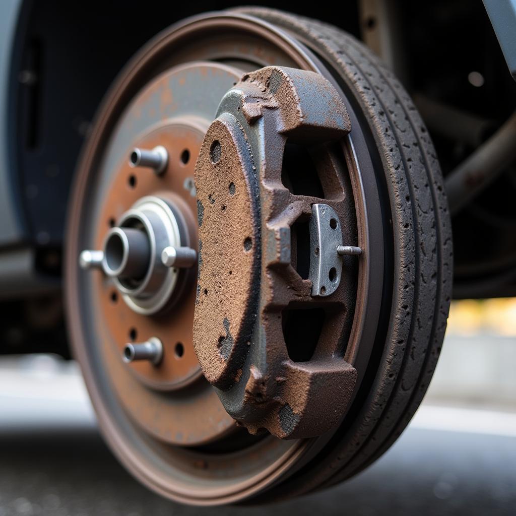 Worn Brake Pads on Audi A6