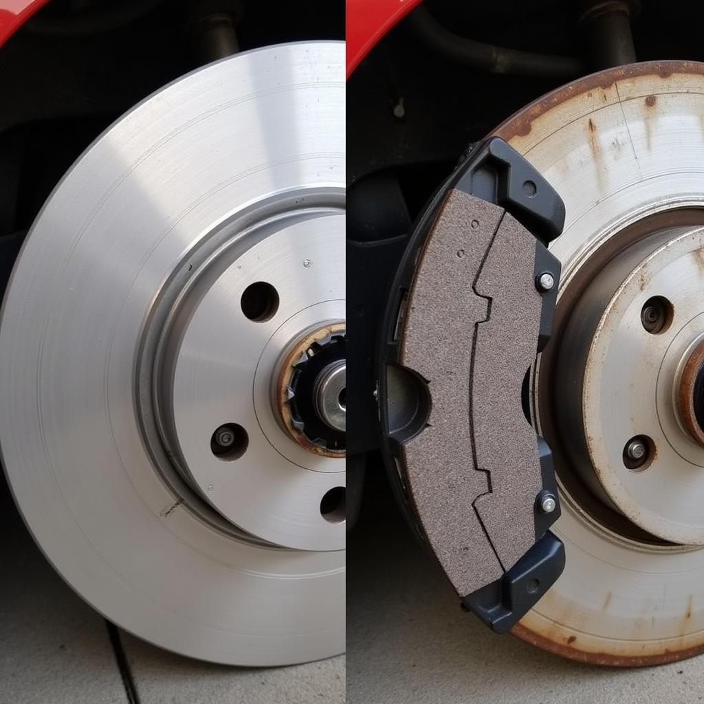 Worn Brake Pads on BMW 3 Series