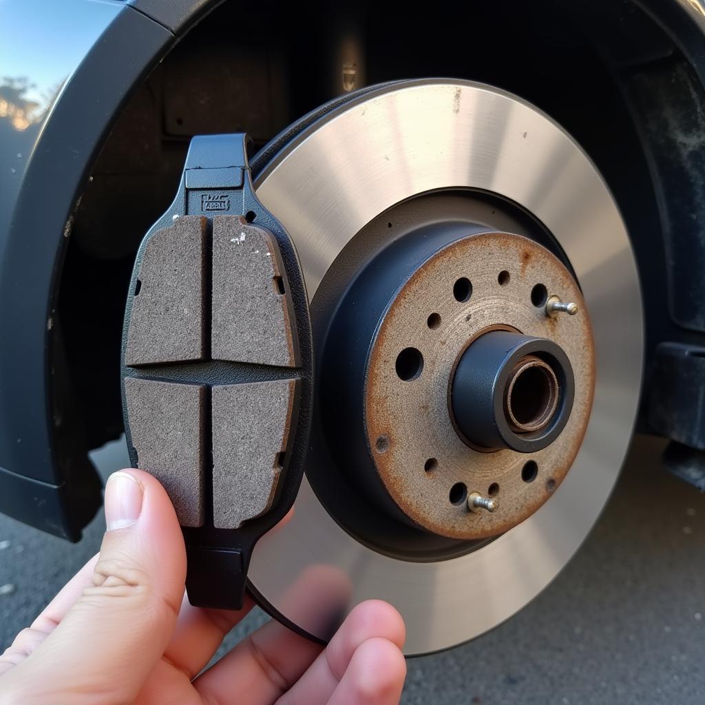 Worn Brake Pads on BMW 3-Series