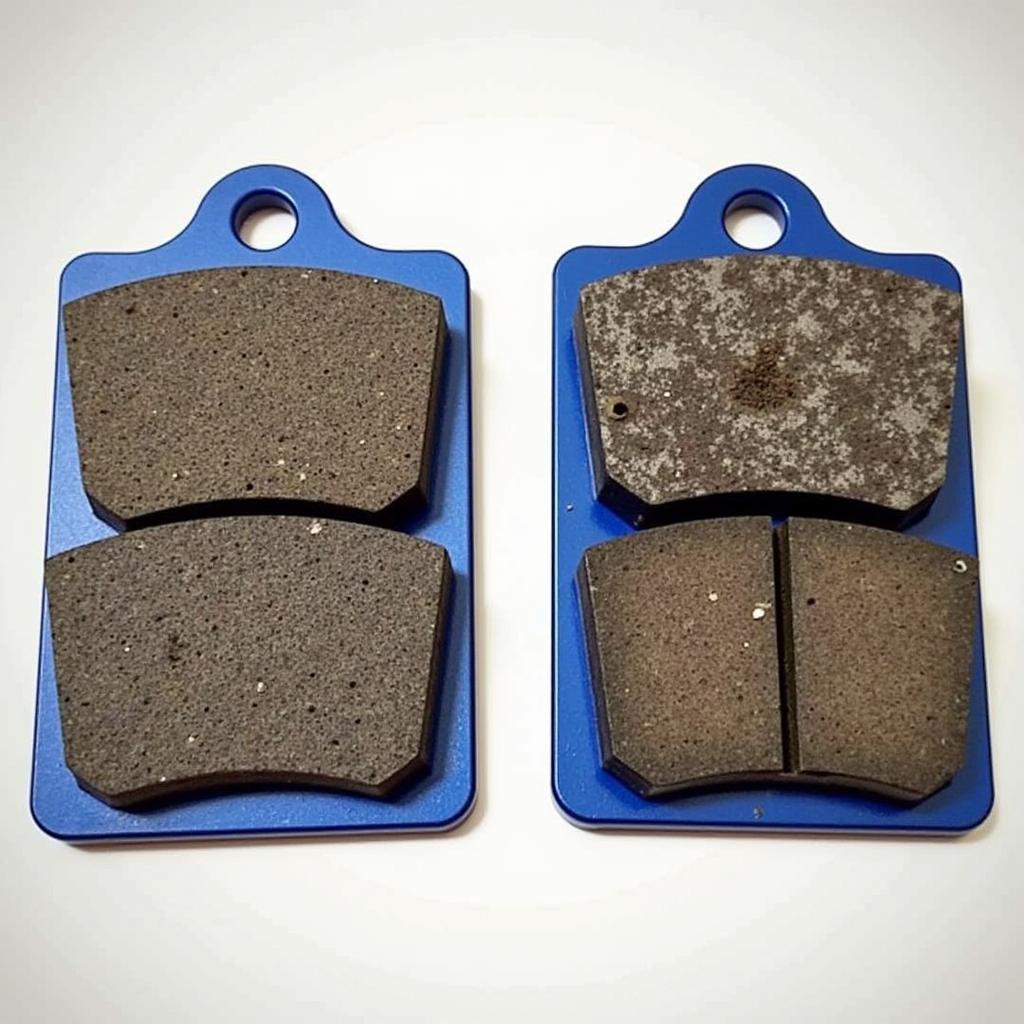 Comparison of Worn and New Brake Pads