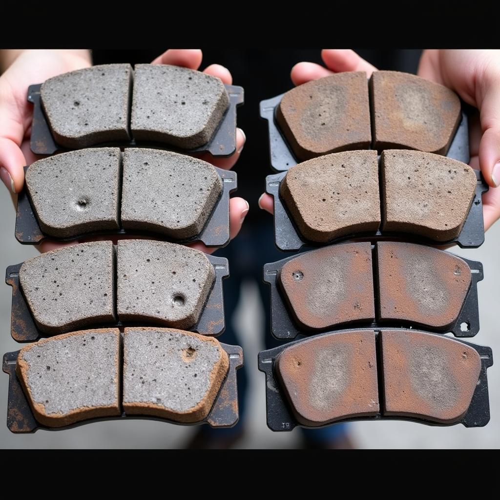 Worn Brake Pads on a Kia Sedona