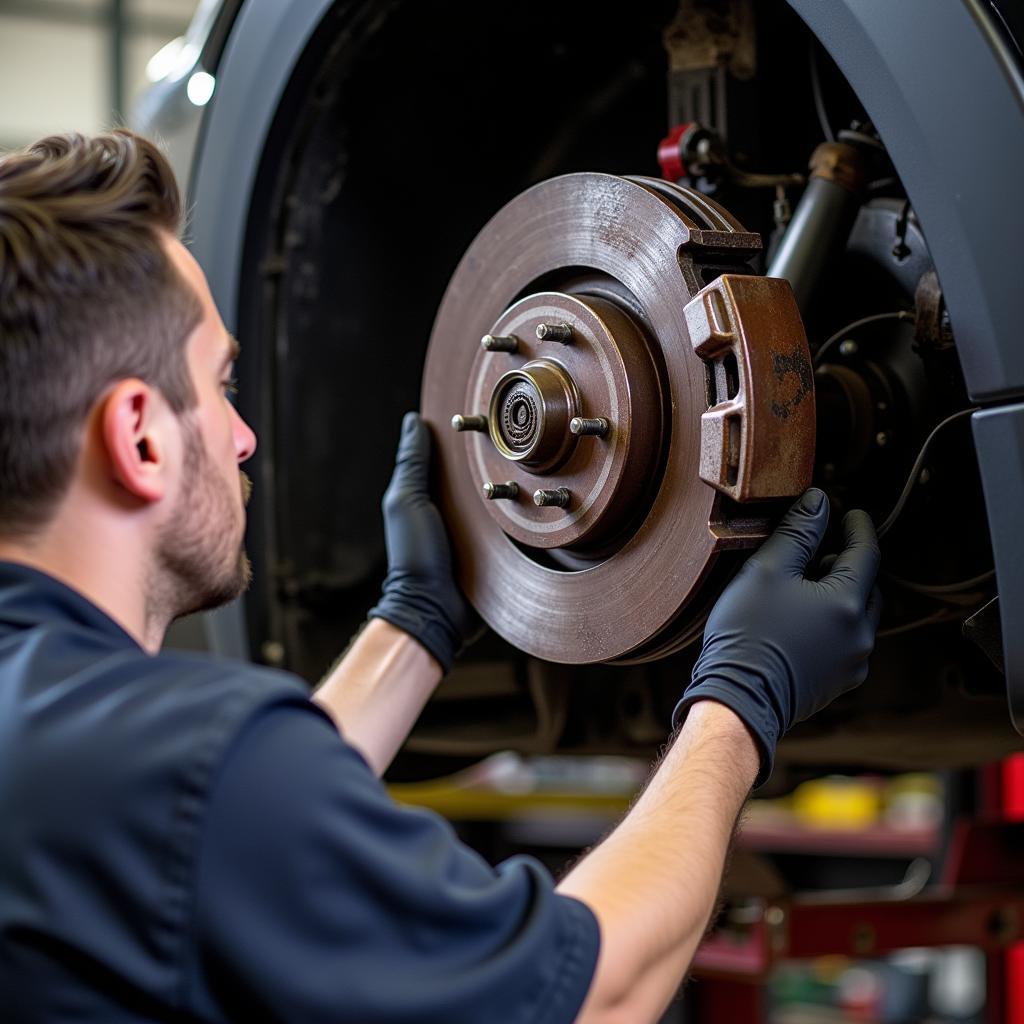 Worn Brake Pads on Mini Cooper