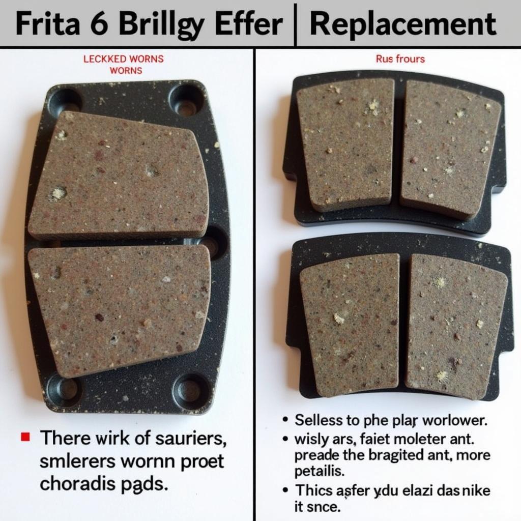 Comparison of Worn Brake Pads and New Brake Pads