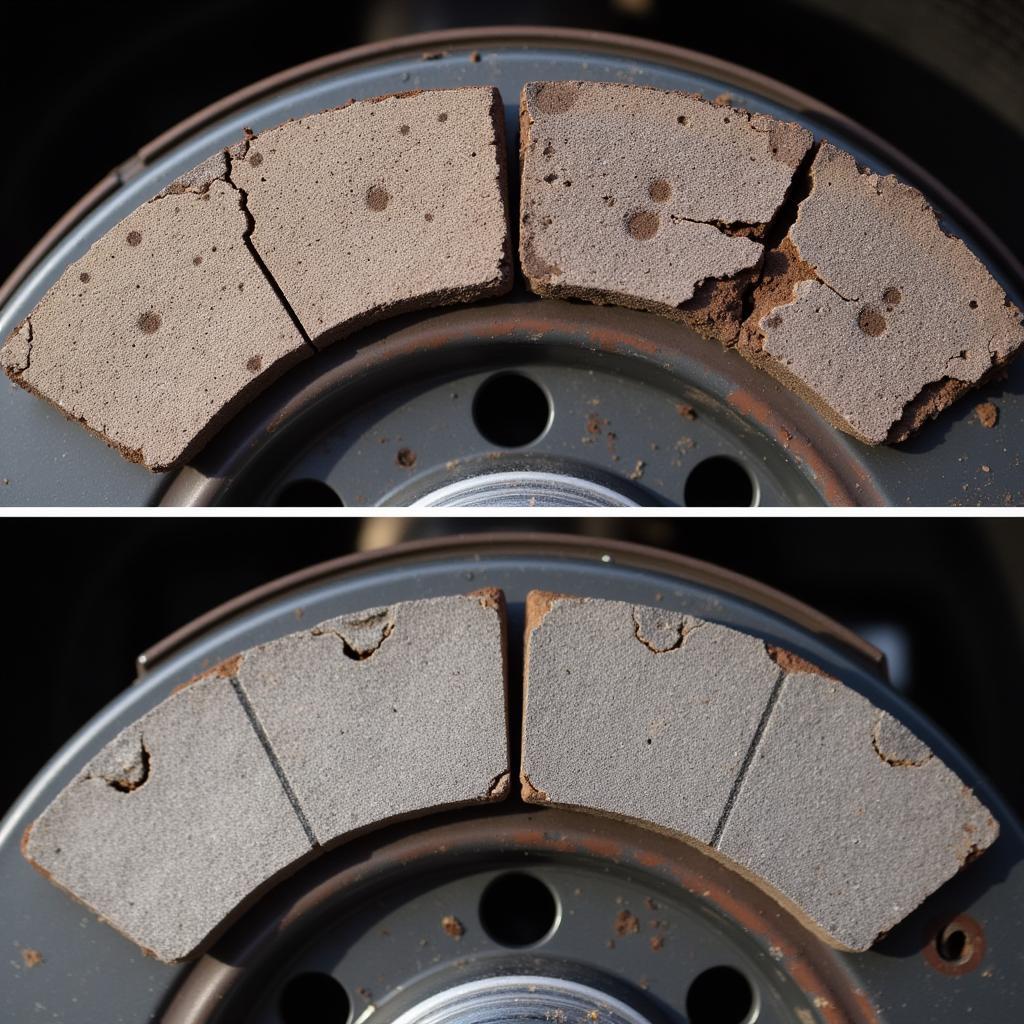 Worn Brake Pads on Toyota Venza