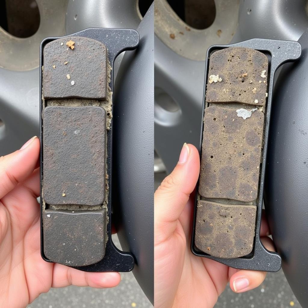 Worn Brake Pads on a 2005 Toyota Prius