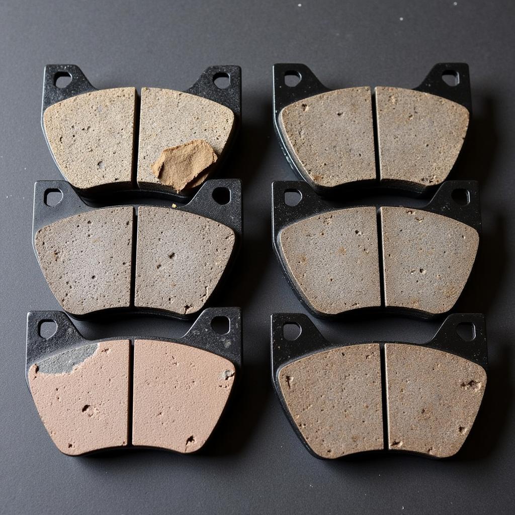 Comparison of Worn and New Brake Pads