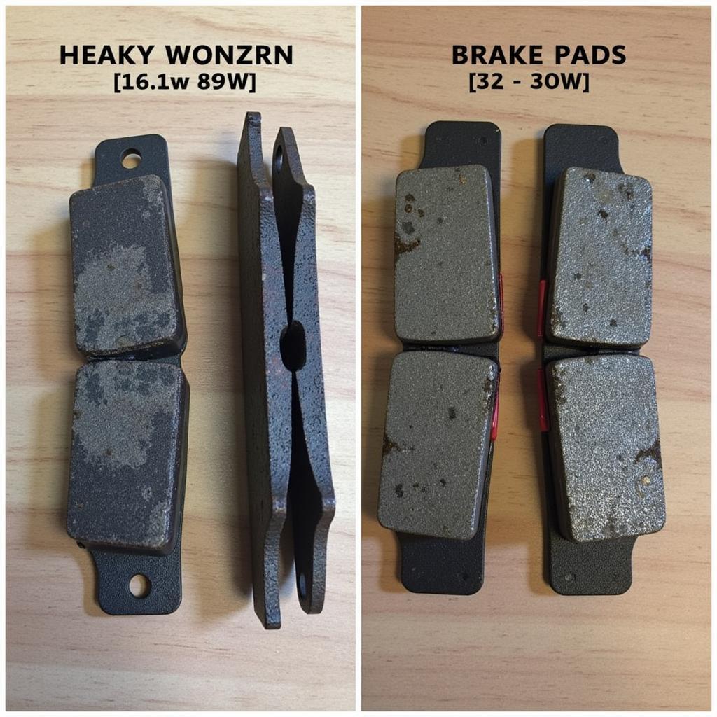 Worn Brake Pads vs New Brake Pads