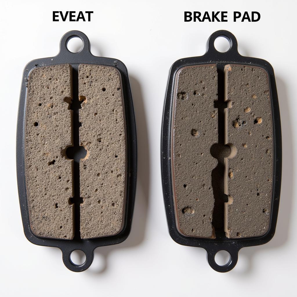 Comparison of Worn and New Brake Pads