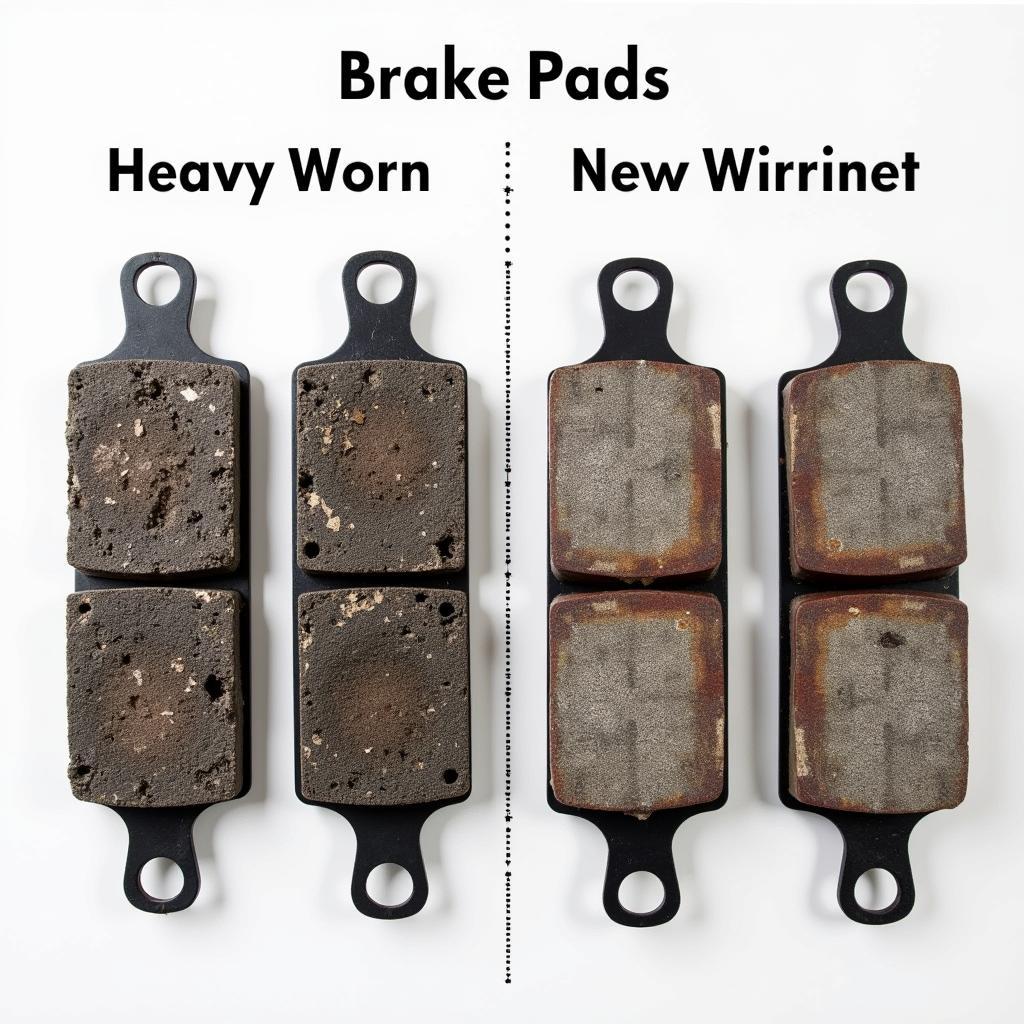 Worn Brake Pads vs. New Brake Pads