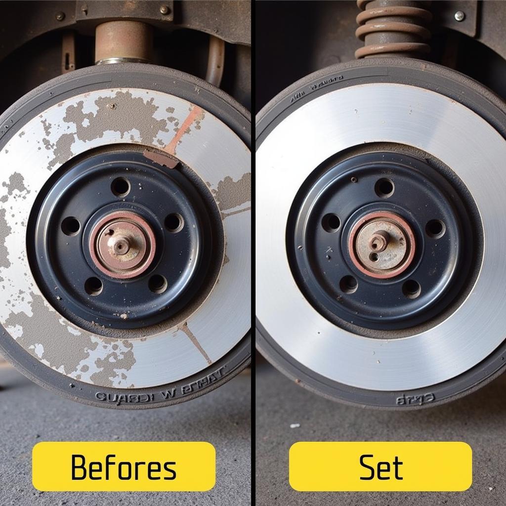 Comparing Worn Brake Pads with New Ones