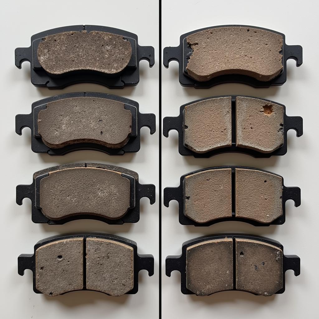 Worn Brake Pads vs. New Brake Pads