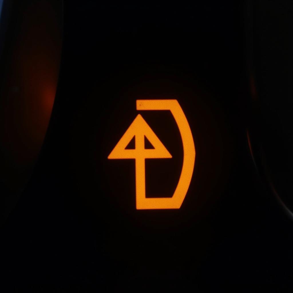 Yellow Brake Warning Light Displayed on Car's Dashboard