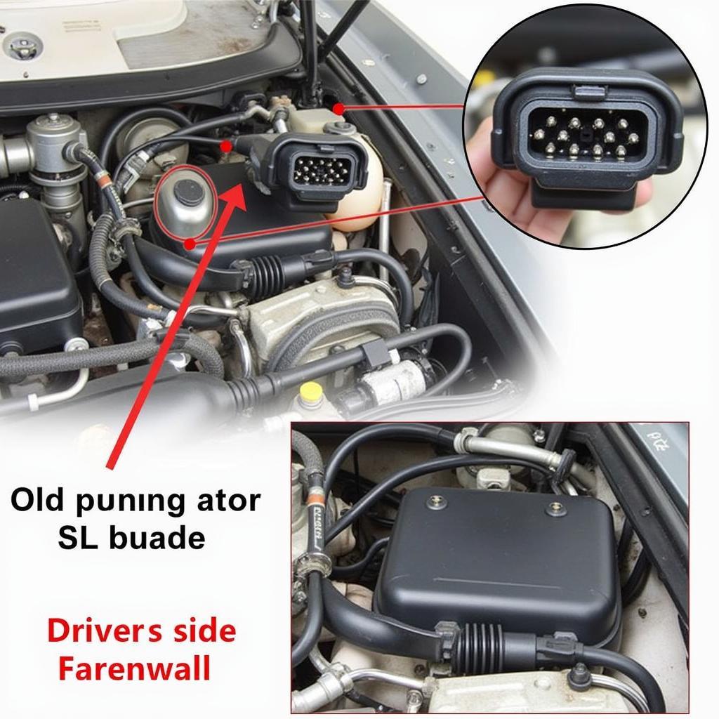 1991 Mercedes Benz 300SL Diagnostic Connector Location