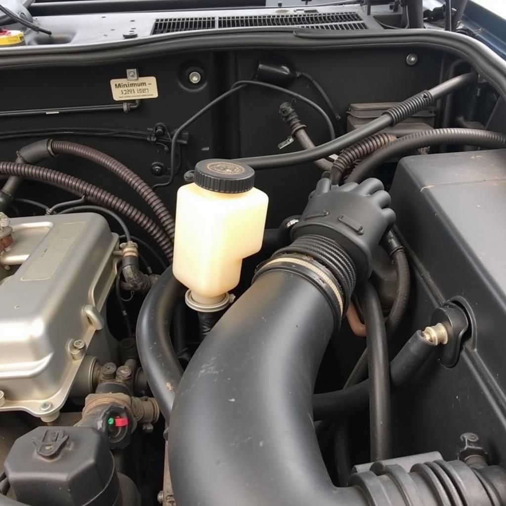 Checking the Brake Fluid Reservoir in a 1993 Toyota Camry