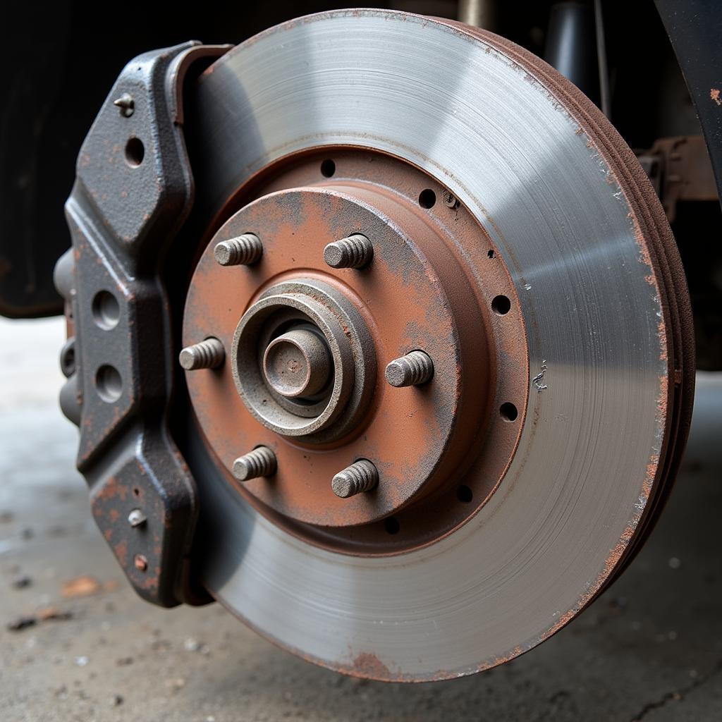 Worn Brake Pads on a 2004 Ford Explorer