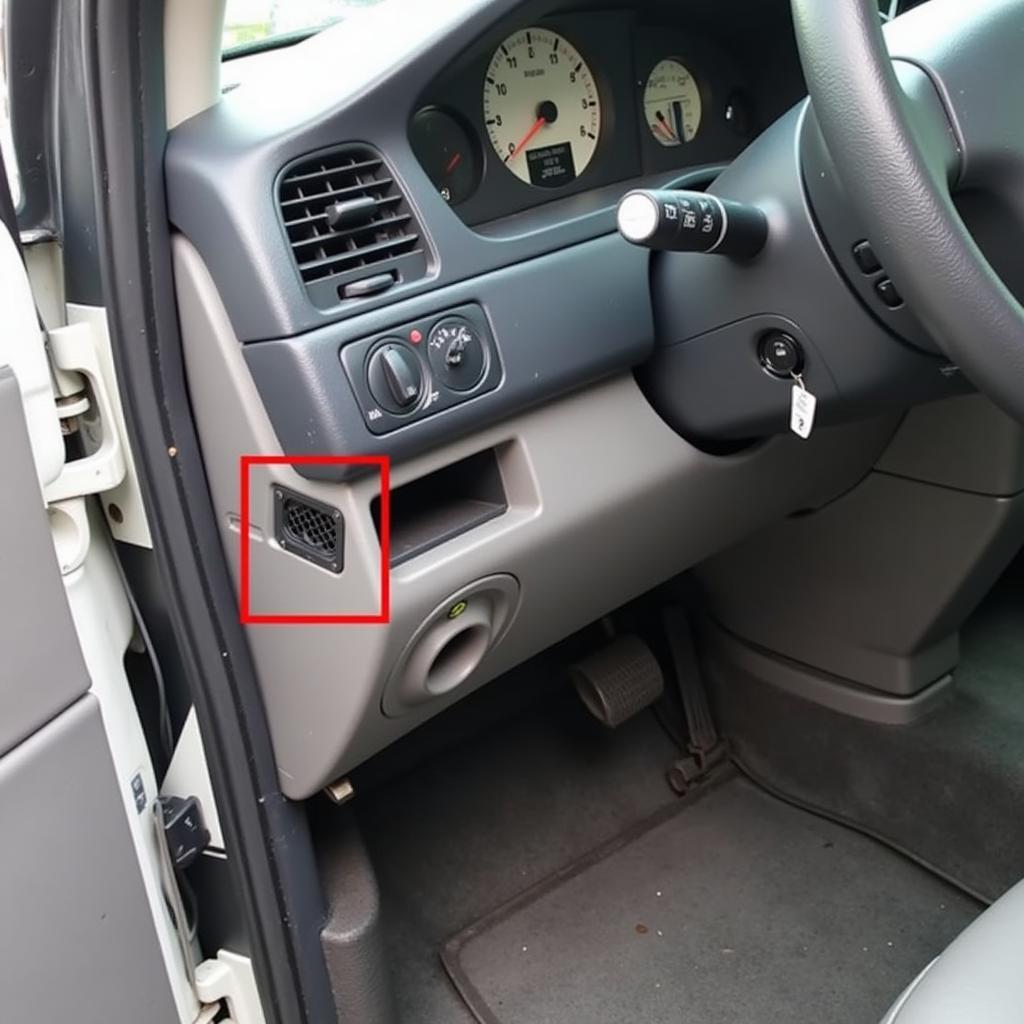 2005 Mercedes Sprinter OBD2 Port Location Under Dashboard