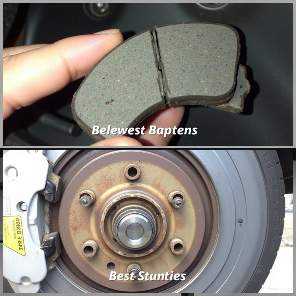 Worn Brake Pads on a 2007 Dodge Caravan