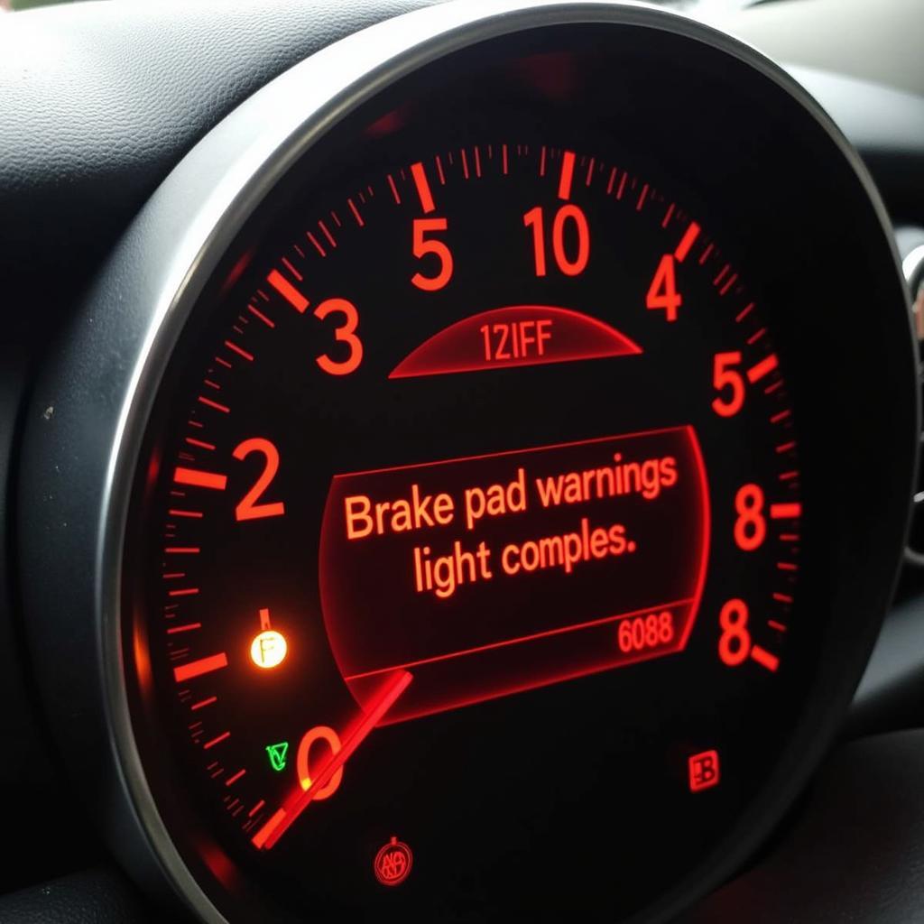 2010 Mini Brake Pad Warning Light Illuminated