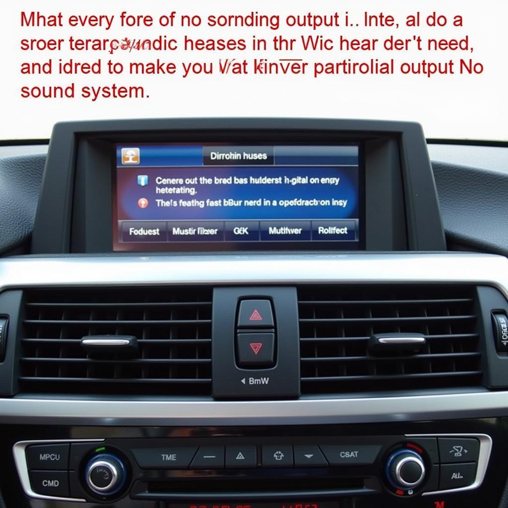 2011 BMW 325i audio system troubleshooting no sound issue