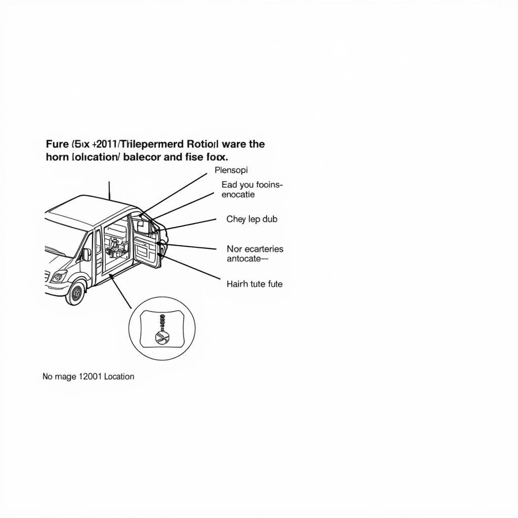 2011 Mercedes Sprinter Horn Fuse and Relay Location Diagram