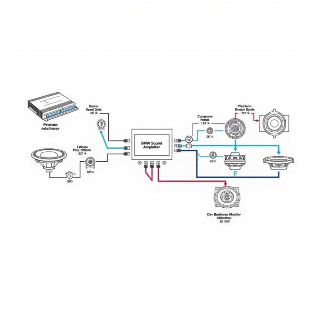 2012 BMW 535i Premium Sound System Components Diagram