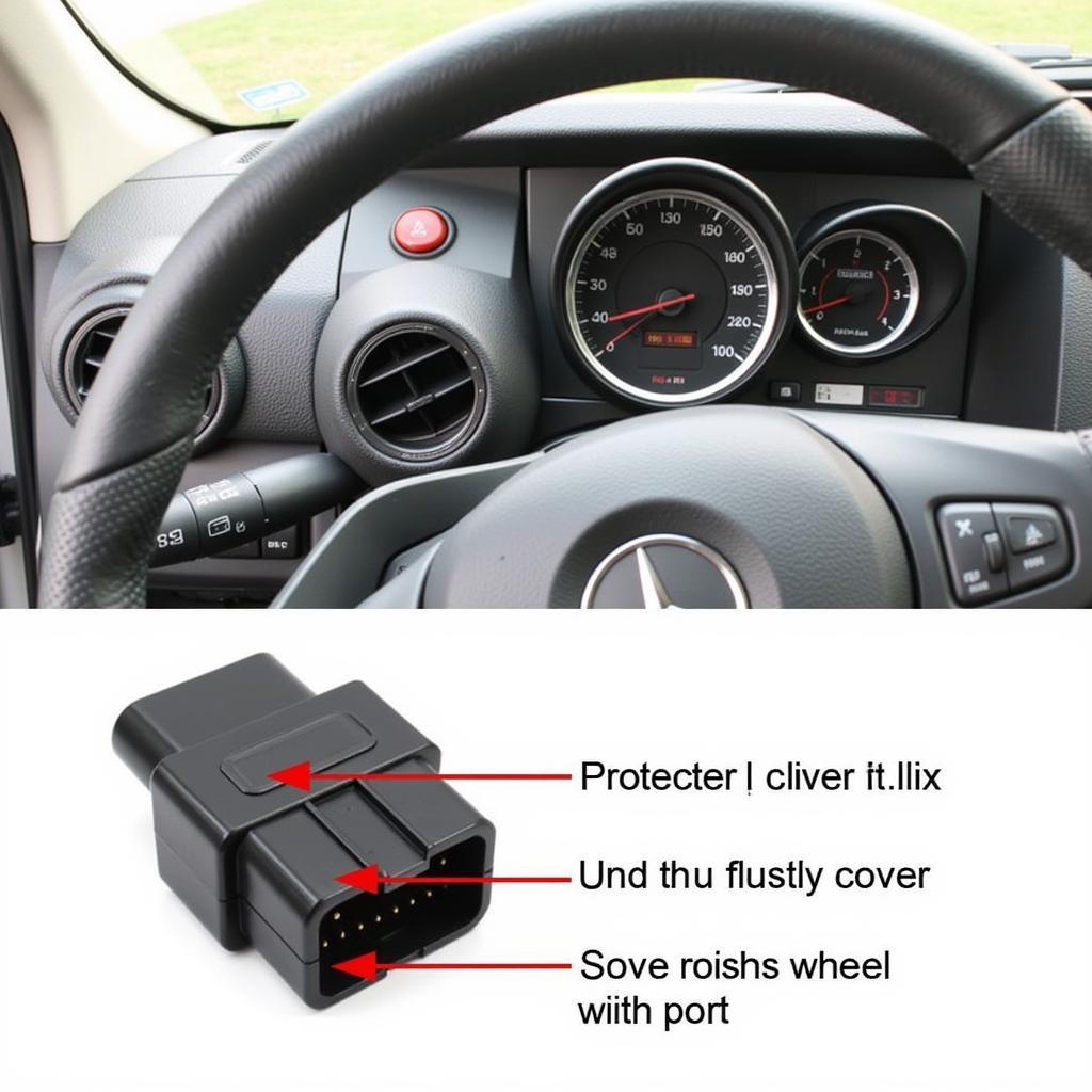 2013 Mercedes Sprinter OBD2 Port Location Under Steering Wheel