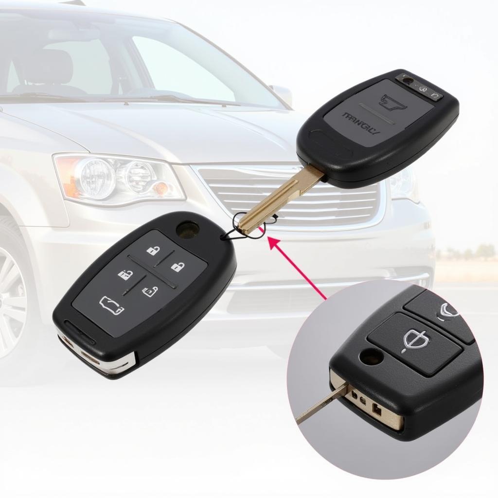 2016 Town and Country Key with Transponder Chip