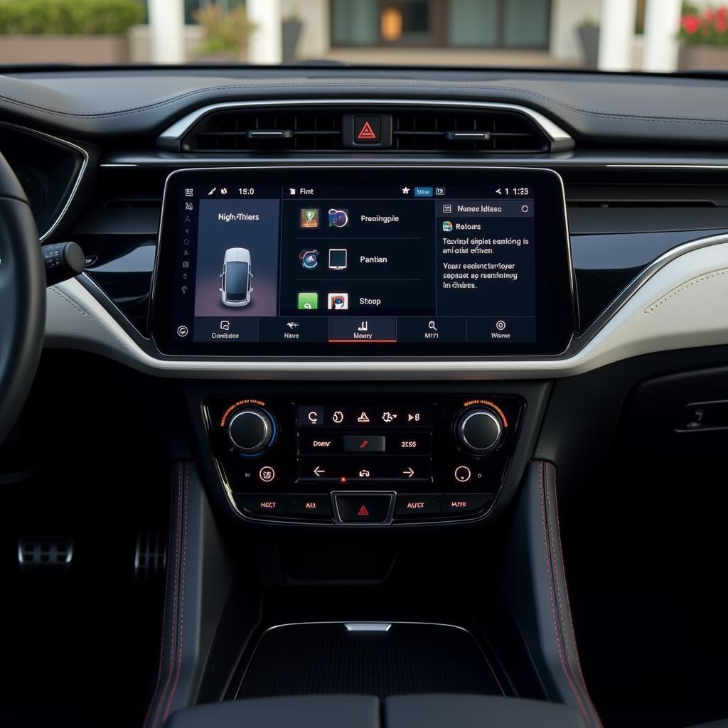 A display showcasing the advanced features of a 2-way car radio Bluetooth system, like voice control and multi-device pairing.