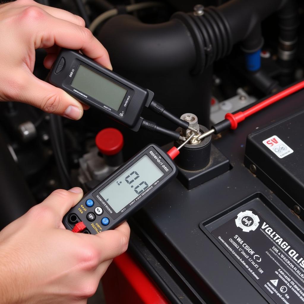 Testing the Alfa Romeo Giulietta Battery with a Multimeter