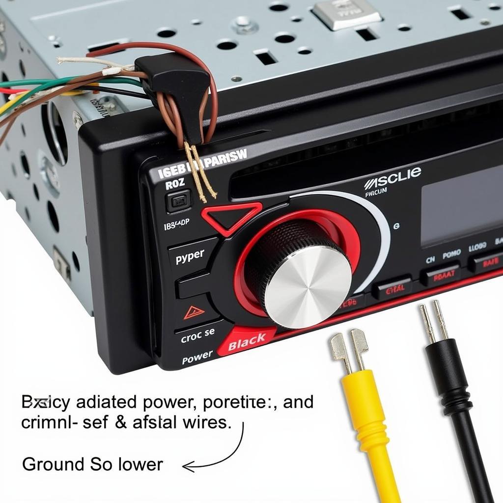 Alpine Car Radio Wiring Diagram: Power and Ground Wires