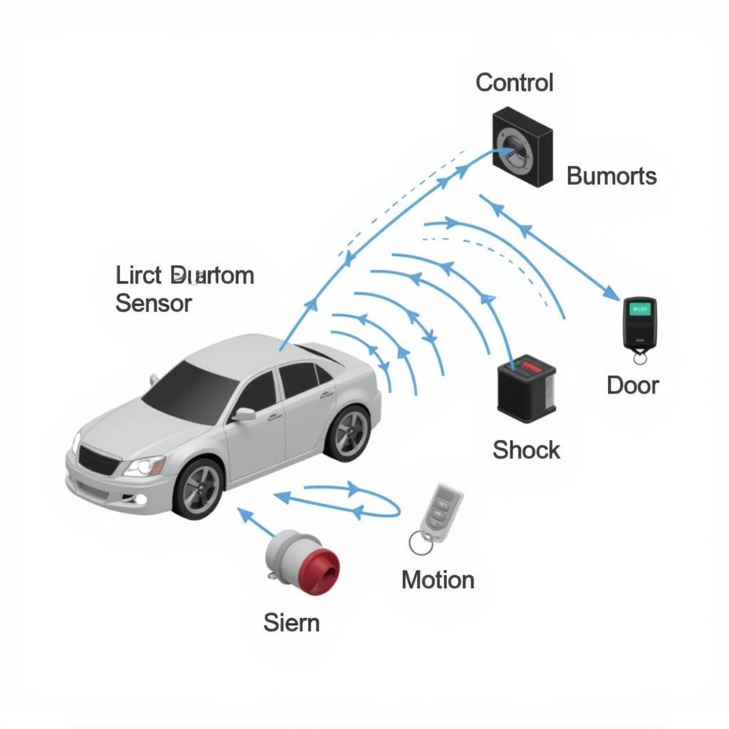 Anti-theft Alarm System Components Diagram