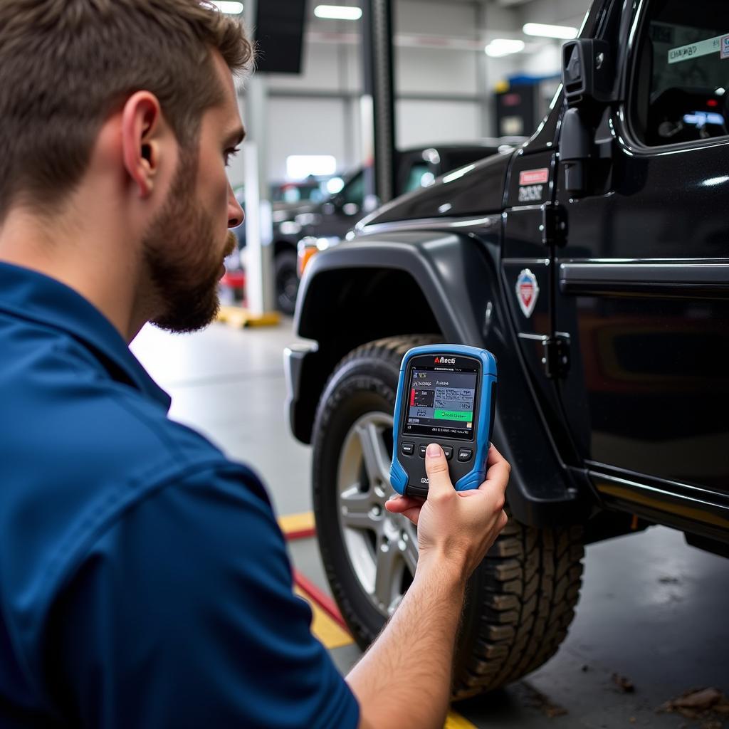 Autel MaxiSYS MS909 Diagnostic Tool in Use