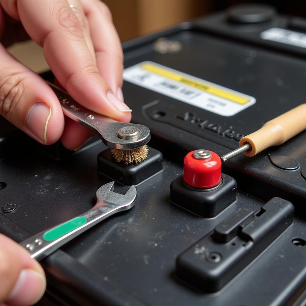 Checking BA Falcon Battery Terminals for Corrosion and Tightness