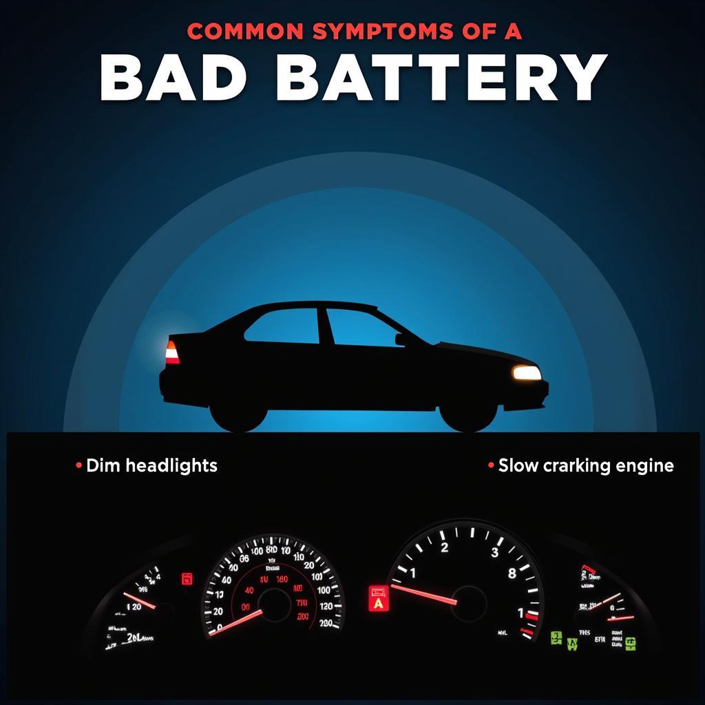 Bad Battery Symptoms: Dim Headlights, Slow Cranking, and Warning Lights