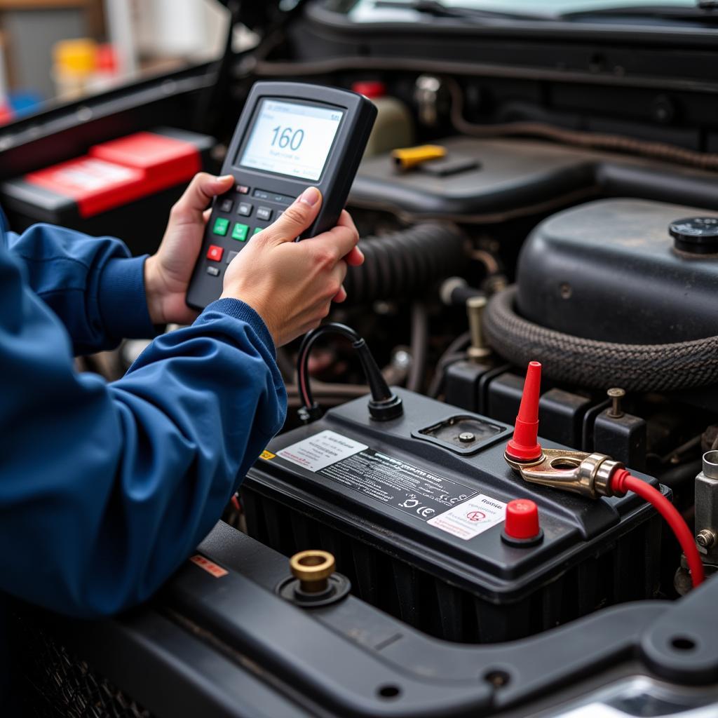 Performing a Load Test on a Truck Battery