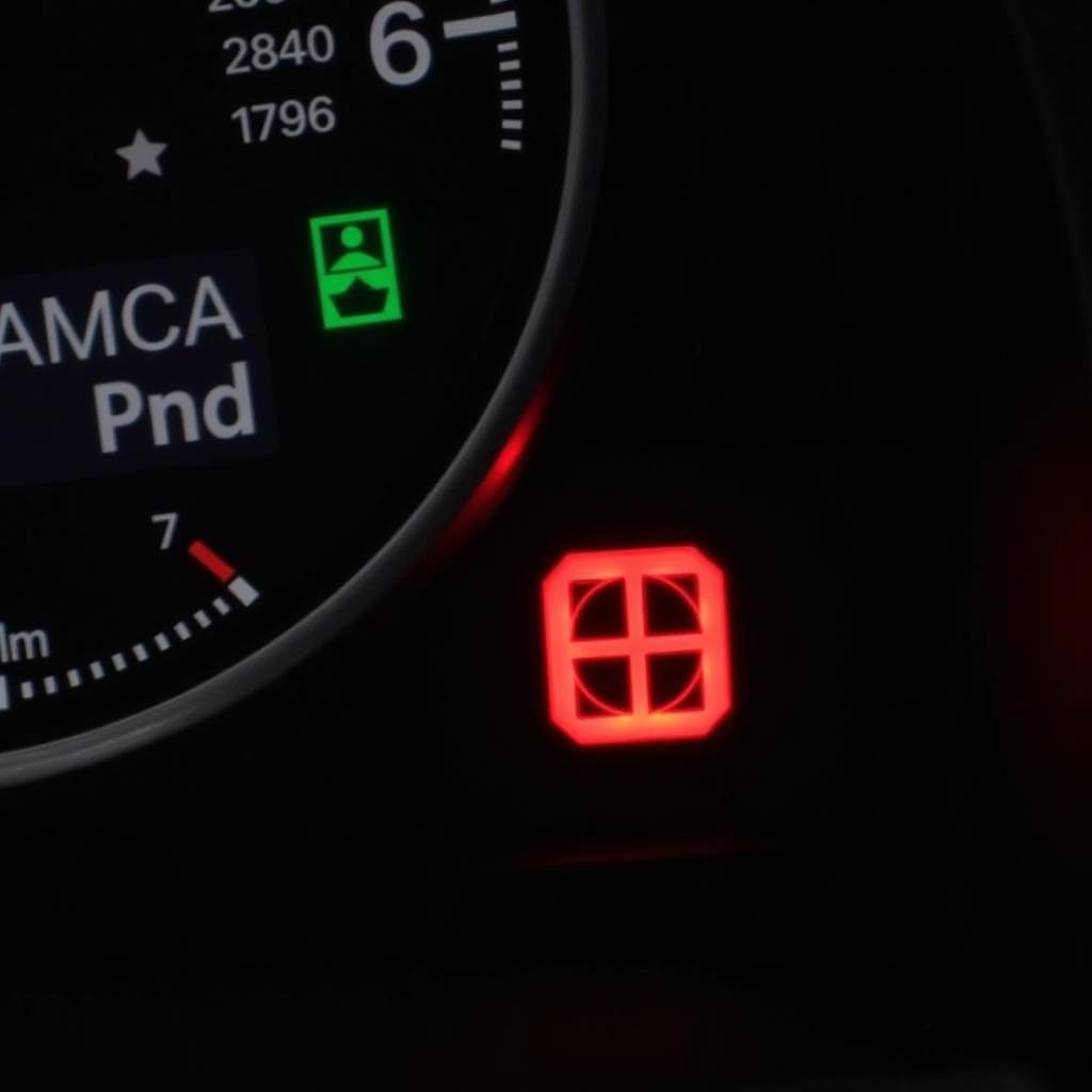 BMW 1 Series Dashboard Showing Brake Warning Light