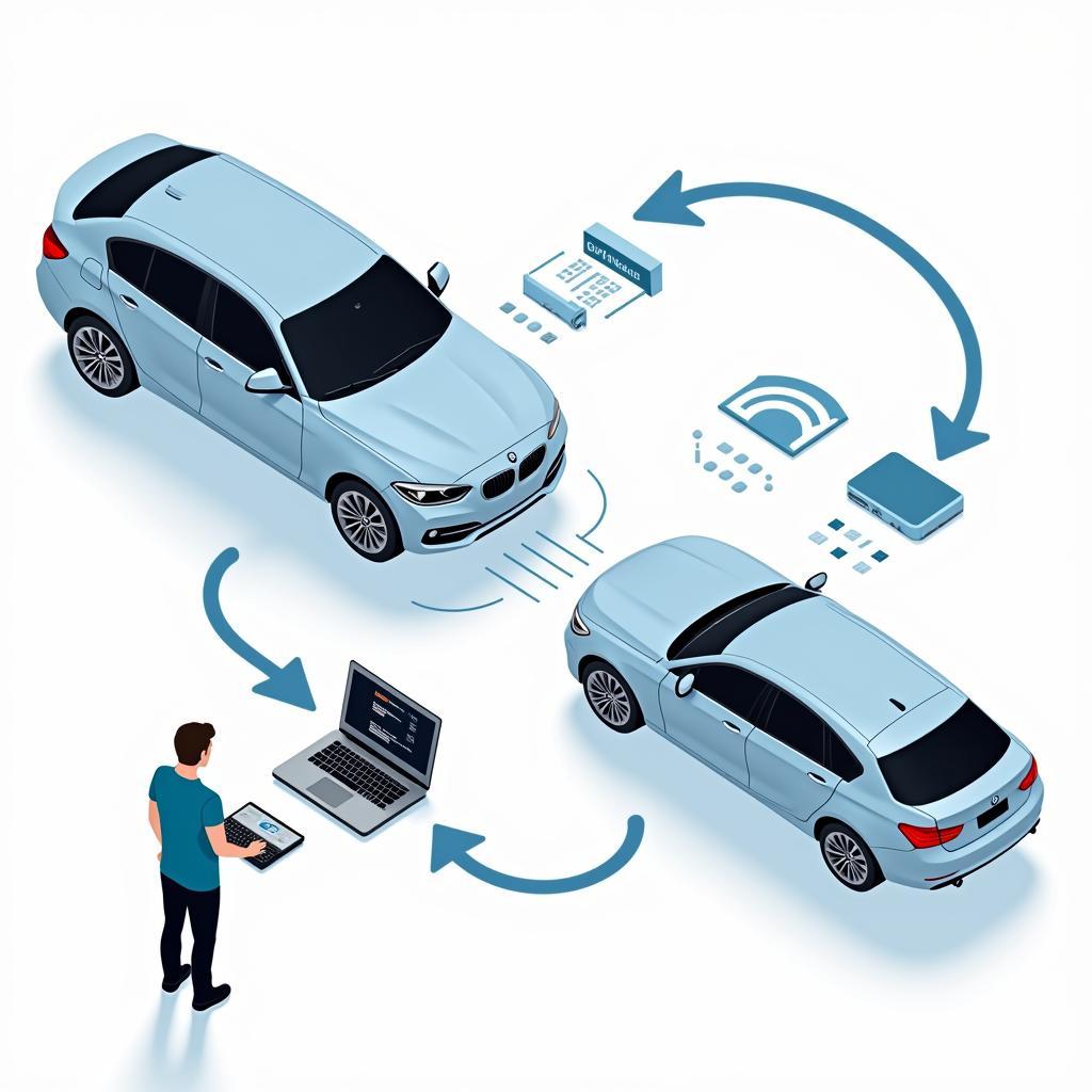 Remote software update process for BMW 135i