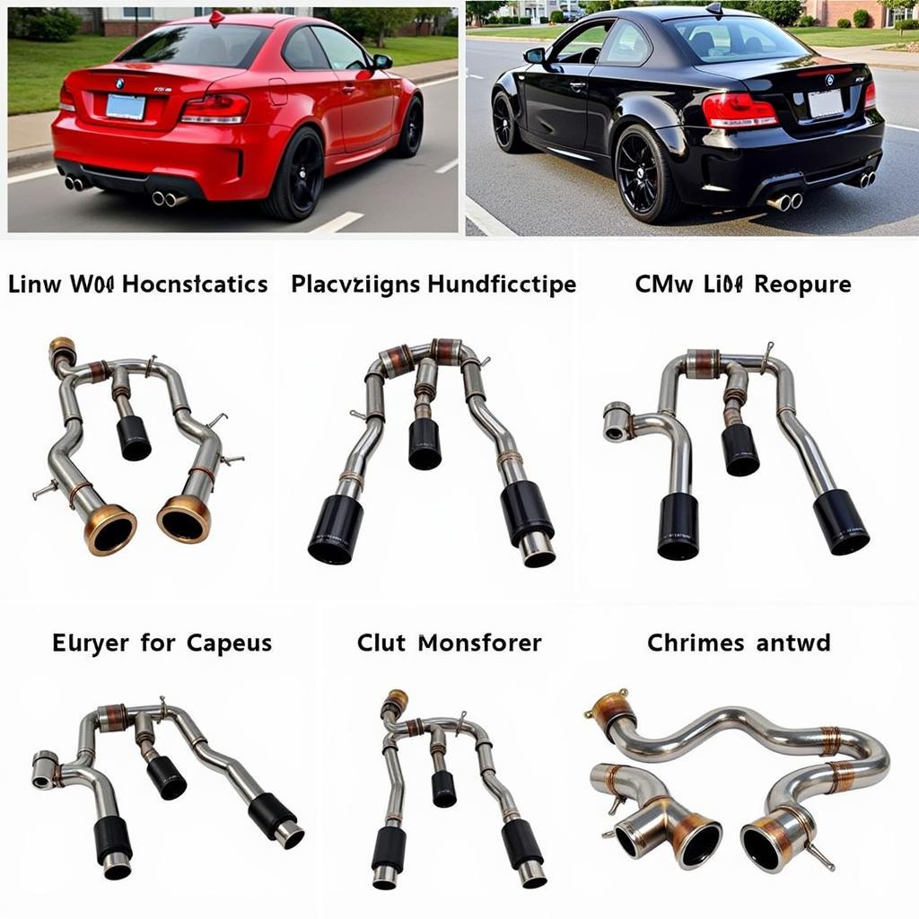 Various Aftermarket Exhaust Options for BMW 1M