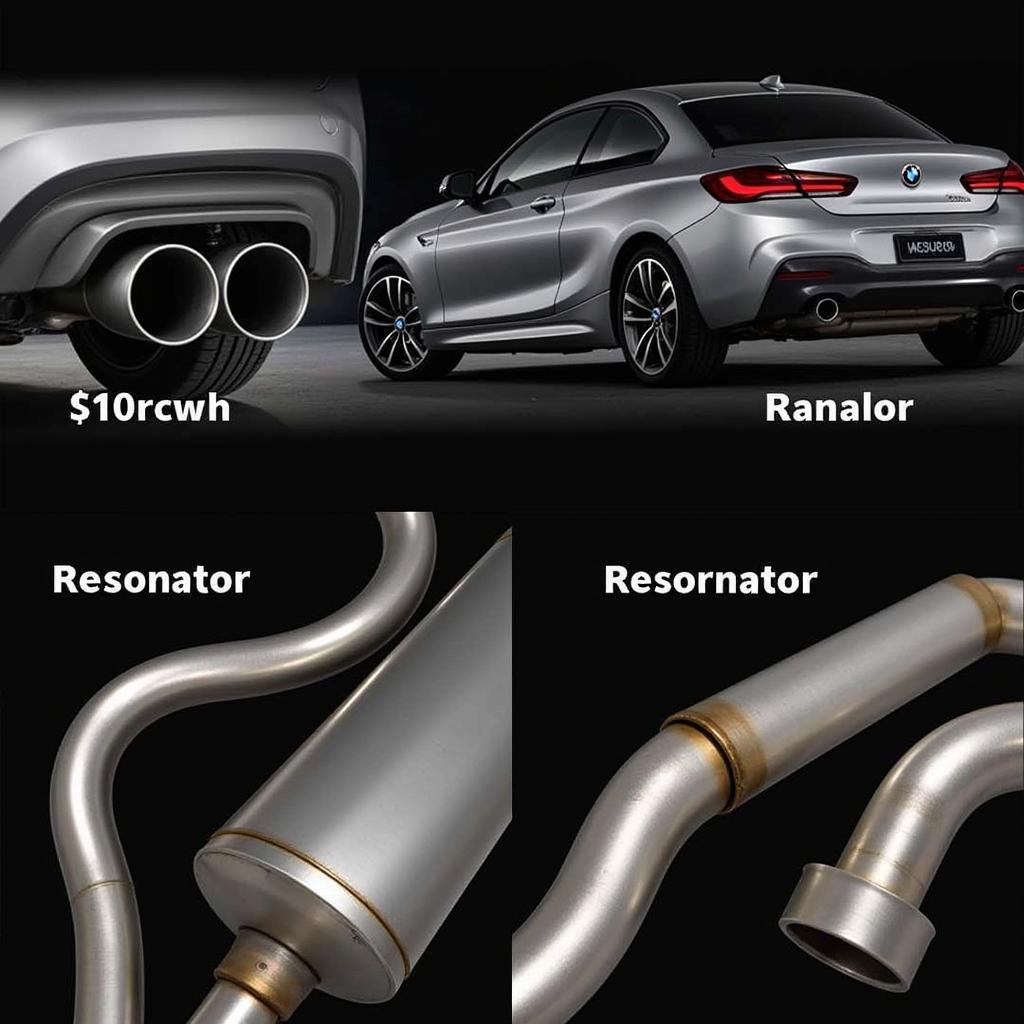 BMW 1M Stock Exhaust System Close-up